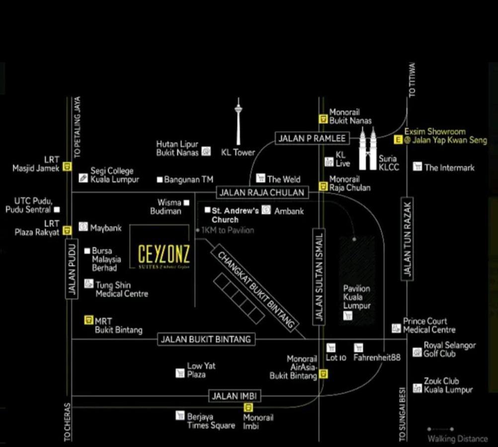 Luxurious Ceylonz Suite Near Bukit Bintang 4Pax 吉隆坡 外观 照片